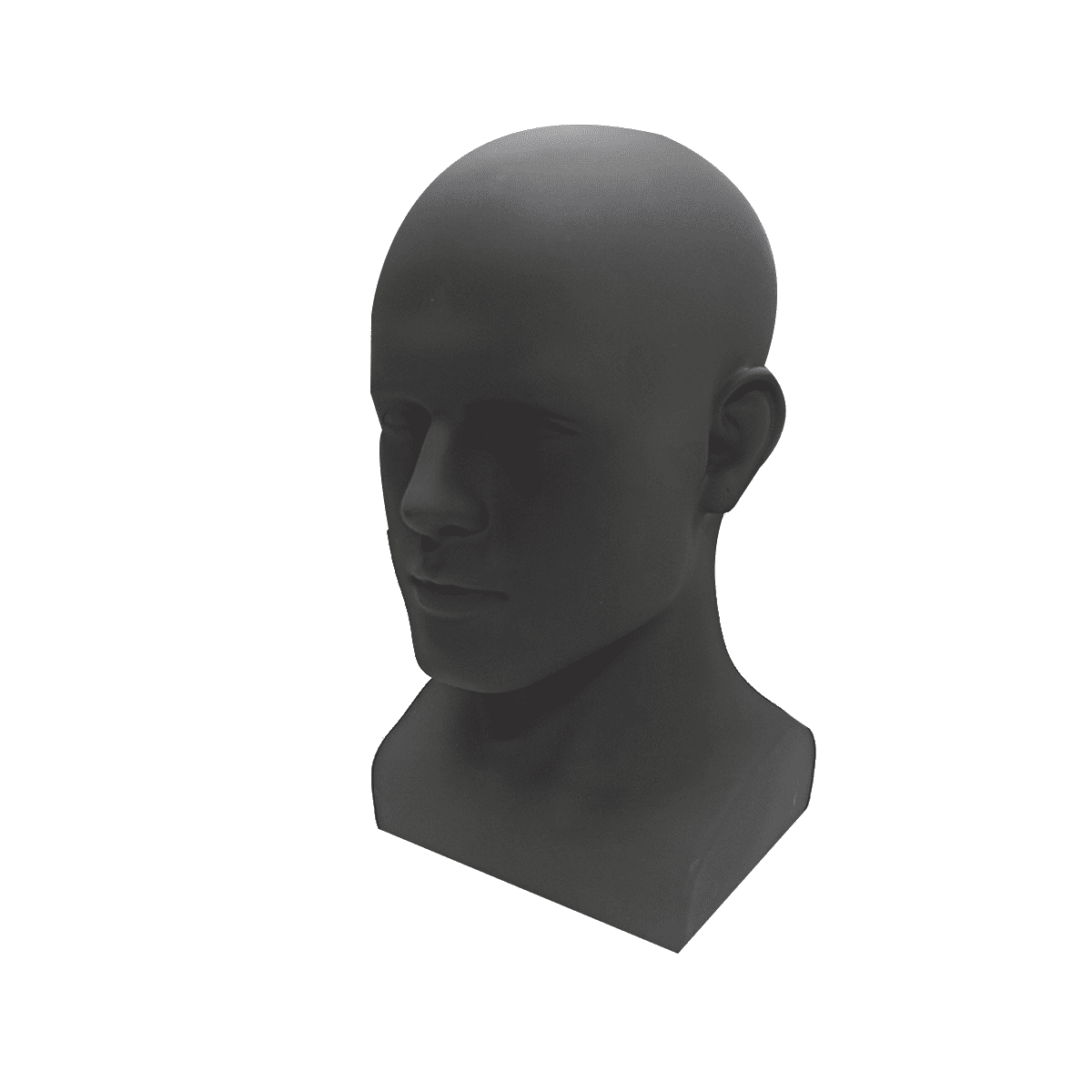 Male Mannequin Head Professional Manikin Head for Display Wigs Hats Headphone Display Stand ( Black)
