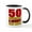 White/Black Inside, variant on CafePress - Grumpy 50Th Birthday Mug - 11 oz Ceramic Mug - Novelty Coffee Tea Cup