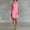 Pink, variant on Morttic Women's Stand Collar Striped Mini Dress – Sleeveless Neck Button Front, Slim Fit, Sporty Casual Summer Outfit Yellow,XL
