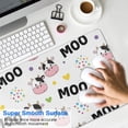 thumbnail image 4 of Long Mouse Pads for Desk,White Cow Moo Colorful Pattern Desk Mats on Top Of Desks, Desk Mouse Pad Extra Large with 3mm Non-Slip Base and Stitched Edge for Gaming,Office,Work,Home 31.5"x11.8", 4 of 6
