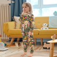 thumbnail image 4 of FORMRS Long Sleeve Top and Pants Pajama Set for Niños 2-Piece Sleepwear, Sizes 18M-8Y, Colorful Mushroom, 4 of 6