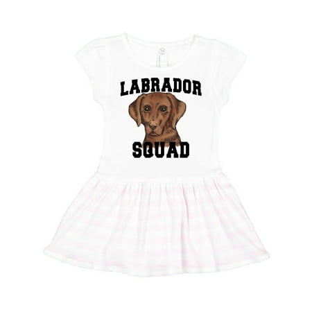 

Inktastic Dog Labrador Squad Gift Toddler Girl Dress
