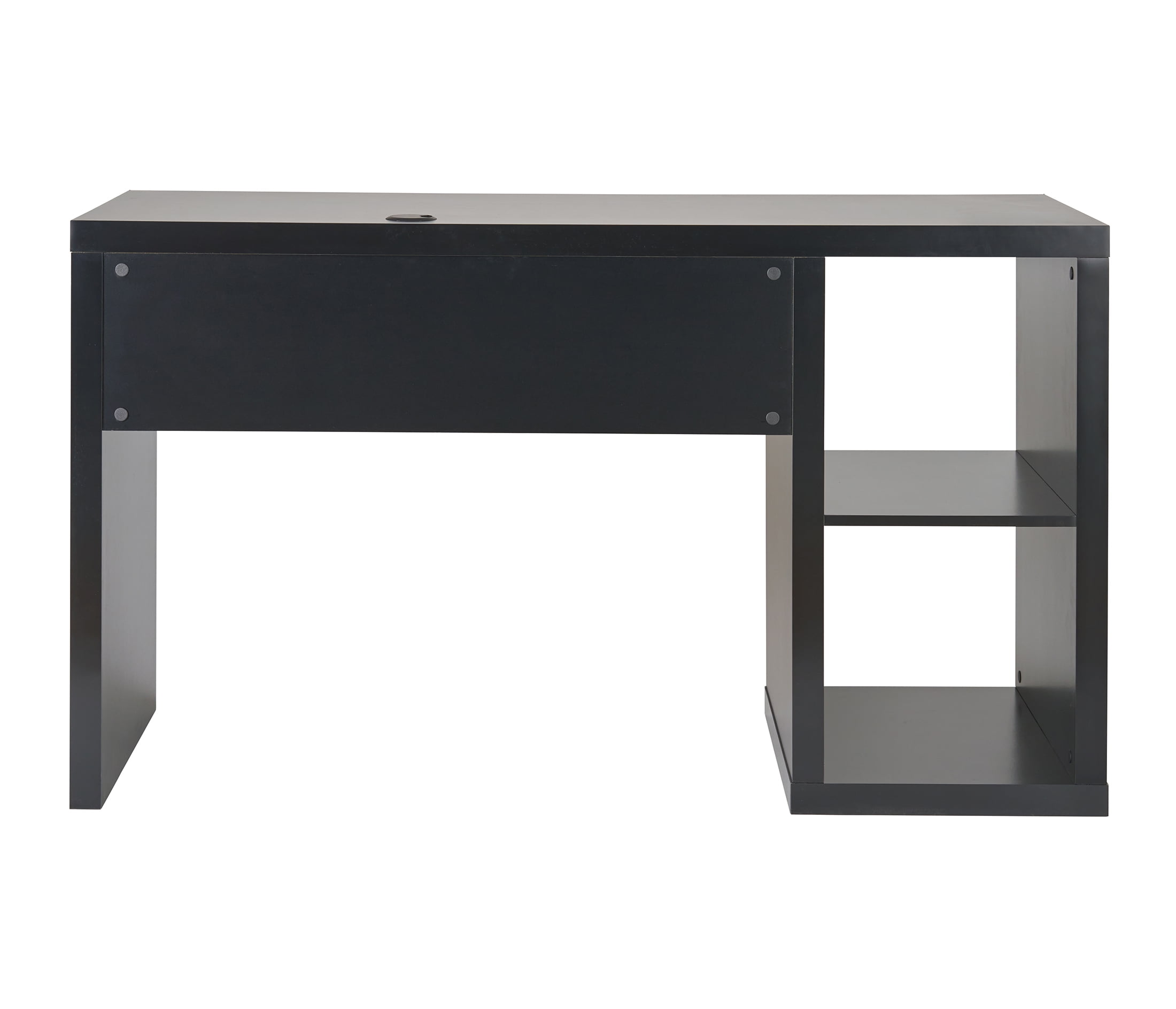 Better Homes & Gardens Cube Storage Office Desk, Solid Black