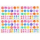 thumbnail image 1 of Whataatahia Calcomanía de puntos coloridos, pegatina de pared de lunares de acuarela para guardería, decoración de ventana circular multicolor, 1 of 8