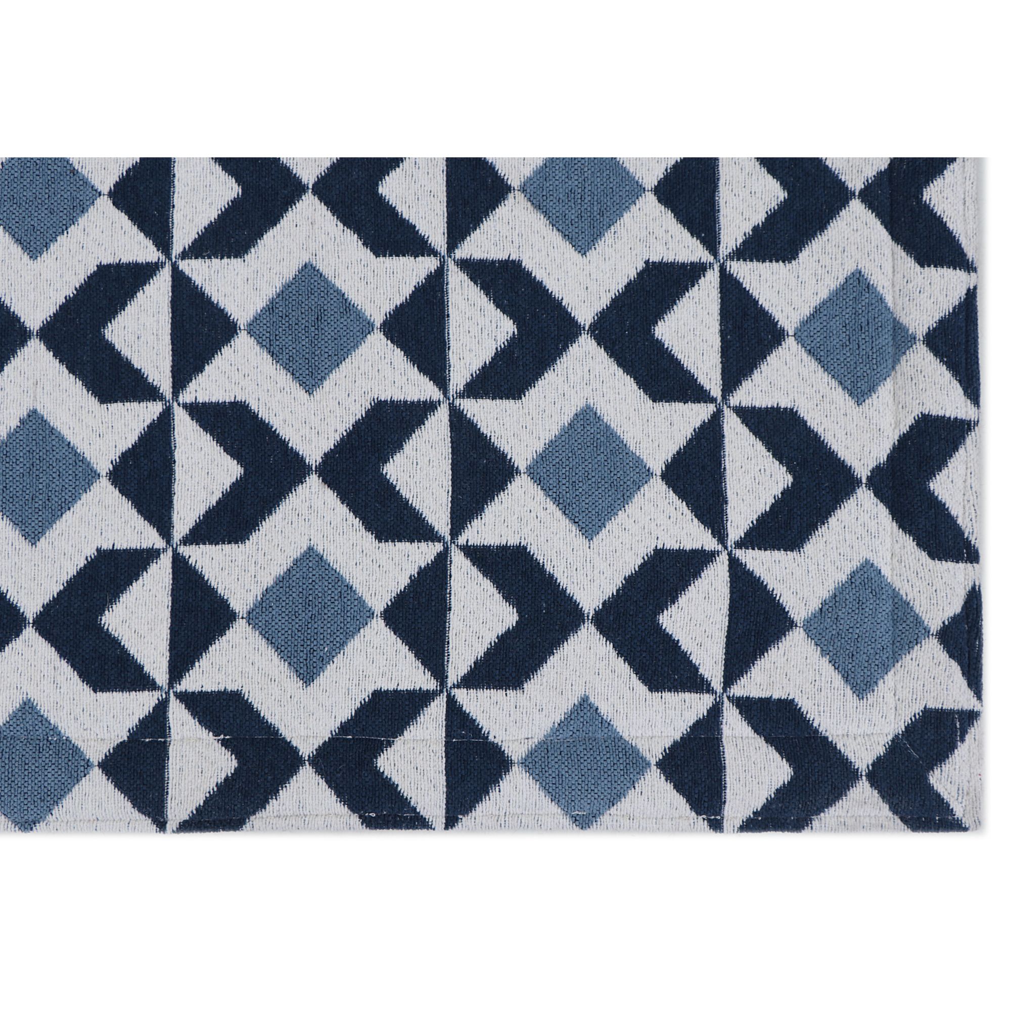 Rugsmith Blue Machine Woven Ama Anti-Fatigue Kitchen Mat, 20" x 36"
