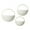 White Round Solid Geometric Round S/3 12", 10", 9"W, variant on DecMode 12", 10", 9"W Round White Metal Round Geometric Wall Planter (3 Count)