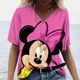 thumbnail image 3 of Camisetas de manga corta con cuello en V y estampado 3D de Mickey Mouse de Disney, camisetas de gran tamaño para mujer, camisetas de moda para mujer, camisetas de verano Y2k para mujer, 3 of 5