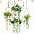 thumbnail image 4 of Floral Hoop Plant Wreath Metal Floral Wreath Garland Succulent Wedding Wreath Eucalyptus Metal Ring Hoop Hanging Succulent Wall Hoop Garland Wreath for Backdrop Wall Decor, 4 of 8