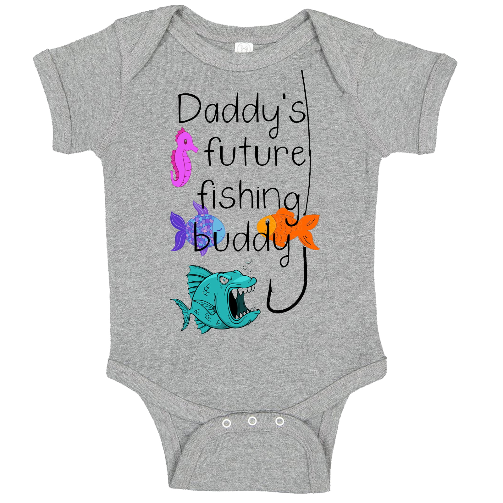 Boys Girls Short Sleeve Hippowarehouse Pack My Nappies Im Going Fishing with Daddy Baby Vest Bodysuit
