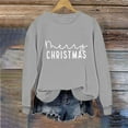 thumbnail image 6 of Sweatshirts for Women Crewneck Long Sleeve Loose Fit Tops Color Block Ribbed Trim Fashion 2025 Gray XL, 6 of 6