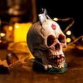 thumbnail image 5 of EUDIDV Creepy Skeleton Halloween Various Skull Ornaments Ghost Festival Rose Skull Resin Crafts Horror Felling Decoration Halloween Skeleton Decoration, 5 of 6