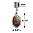 thumbnail image 4 of I Love Cheese Puffs Hand Print and Crumbs Funny Italian European Style Bracelet Oval Charm Bead, 4 of 4
