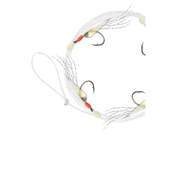 Danielson Aurora Glow Skin Fishing Jig Rig, 7 Drop, Size 14