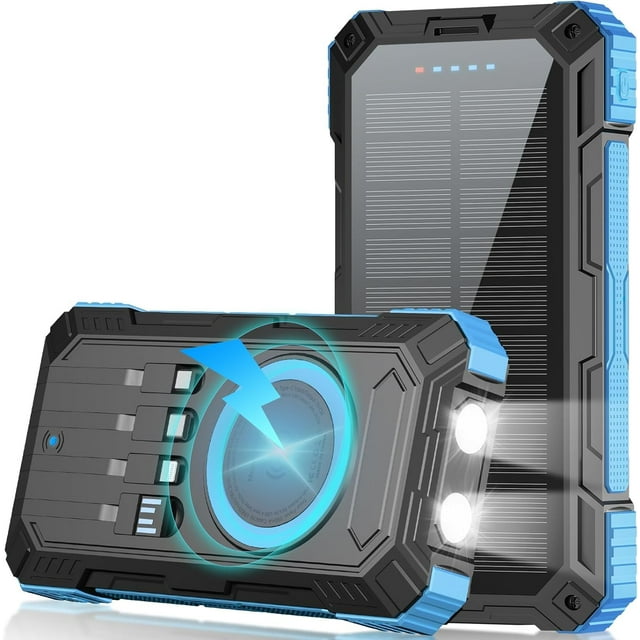 Cargador solar Power Bank Saraupup 49800 mAh con 6 salidas
