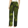 thumbnail image 3 of Goofa Tropical Palm Leaves Fern Leaf Printed Soft Pajama Pants for Women, Wide Leg Comfy Casual Lounge Yoga Pants-X-Large, 3 of 9