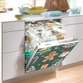thumbnail image 2 of Yayeee Magnetic Dishwasher Cover for The Front Decoration Home Kitchen Machine Sticker Protector, Green Christmas Gingerbread, 2 of 6