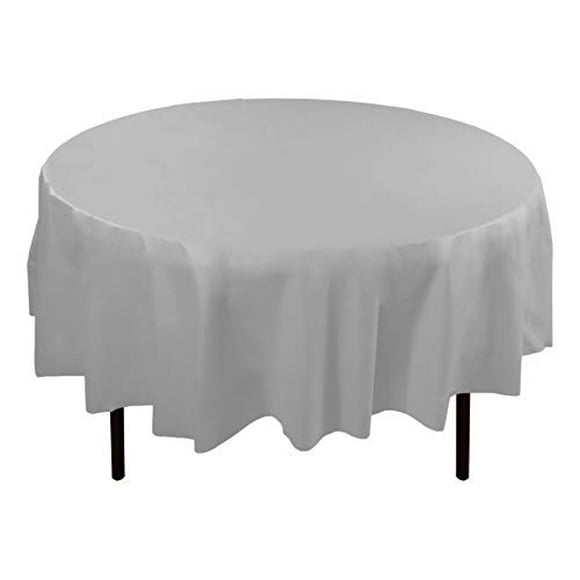 Premium Round White table cover (84" Round)
