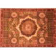 thumbnail image 1 of Ahgly Company Indoor Rectangle Abstract Orange Modern Area Rugs, 2' x 4', 1 of 4