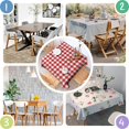 thumbnail image 4 of Christmas Square Tablecloth 52x52 Inch – Waterproof Polyester Printed Table Cover, Wrinkle Resistant & Washable for Kitchen Dining Picnic Party Decor, Single-v4-15, White, 4 of 6
