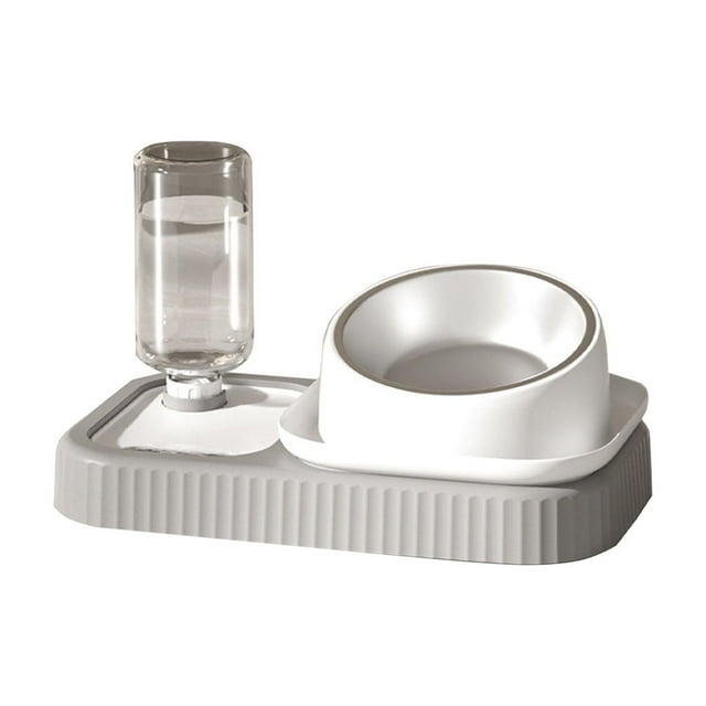 Twfbrm Pet Supplies Cats Bowl Double Bowl Avoid-tip Automatic Drinking Water Cats Food Bowl Dog Bowl Cats Water Bowl Rice Bowl Pet Supplies Constant Temperature Heating for Cats Dogs