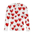 thumbnail image 4 of Maean Men Valentine's Day Tops Long Sleeve Crewneck Shirts Heart Graphic Fashion Tshirts for Mens, 4 of 5