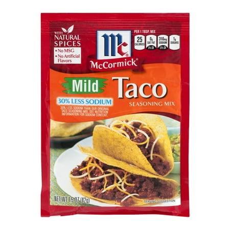 UPC 052100017471 product image for McCormick Mild Taco Seasoning Mix, 30% Less Sodium, 1.5 oz (Pack of 3) | upcitemdb.com