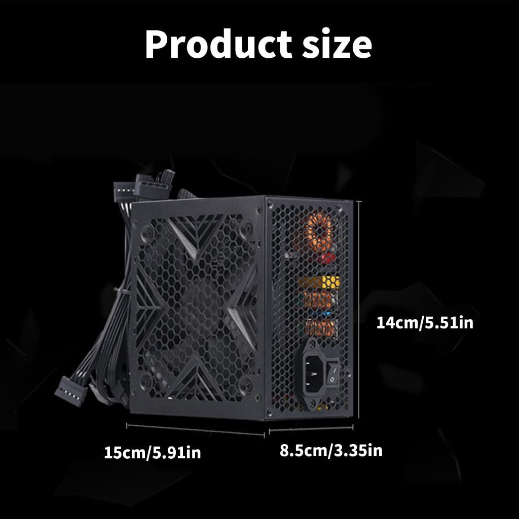 High Efficiency Gaming PC Power Supply Small Size 550W/650W/750W with Intelligent Cooling and Full Protections Features