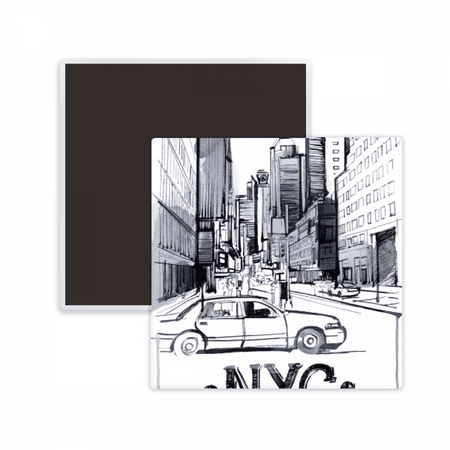 

NYC Love New York City America Landscape Square Ceracs Fridge Magnet Keepsake Memento