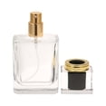 thumbnail image 3 of Refillable Travel Perfume Bottle 1.7 fl oz / 50ml Crystal Glass Atomizer Portable Metal Sprayer Fine Mist Leakproof Design Empty Scent Liquid Dispenser for Cologne Cosmetics Pack Black, 3 of 8