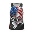 thumbnail image 4 of Fotbe Largemouth Bass Fish in USA Pattern Men's Quick Dry Workout Tank Top Gym Muscle Tee Fitness Bodybuilding Sleeveless T Shirt Breathable Workout Shirt-Medium, 4 of 9