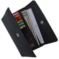 thumbnail image 5 of RFID Blocking Cowhide Leather Women's Long Clutch Wallet Checkbook Holder, 5 of 6