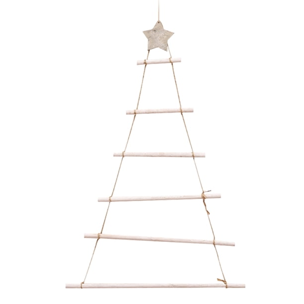 Árbol de Navidad para colgar en la pared, tiras de madera, colgantes de Navidad, accesorios para ventanas, decoración, regalo, tiras de madera, 7 capas Inevent HA002877-04