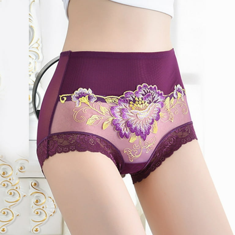 Aayomet Seamless Underwear for Women Lift Cotton Underwear Stretch Panties  Soft and Comfortable Ladies Panties (Purple, M)