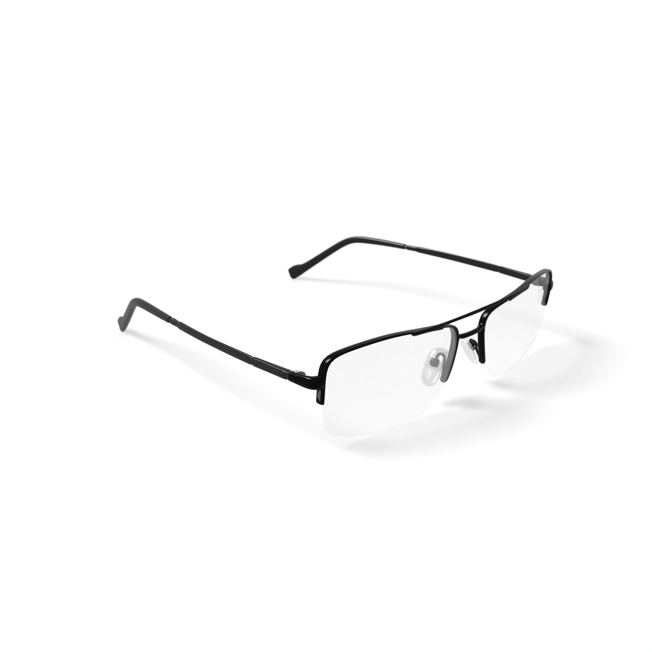 Walmart Men's FM17098 Rectangular Prescription Eyeglasses with Case, Black