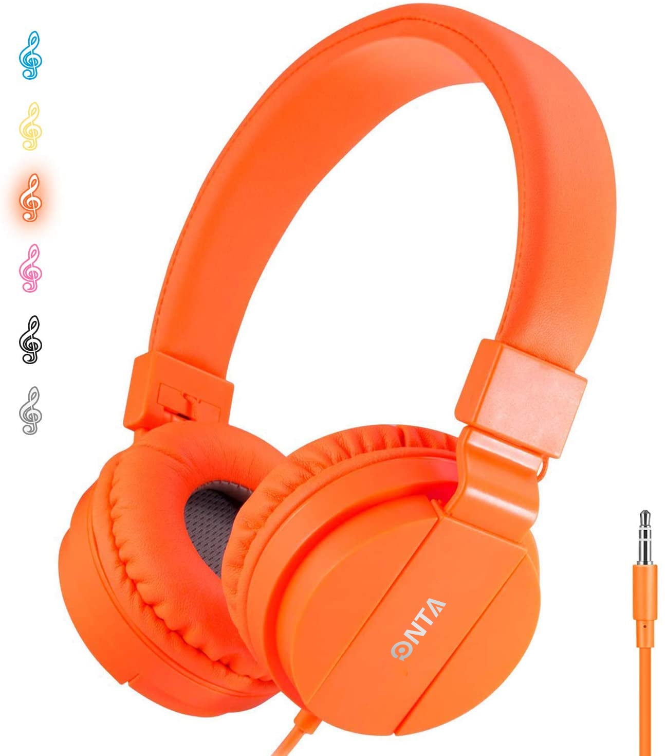 ONTA Kids Headphones for Boys Girls Child Student Headset Wired plug