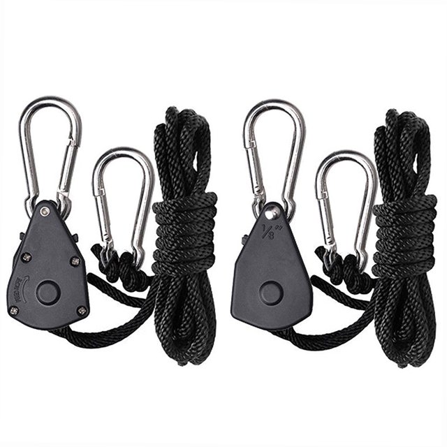 2-Pack de trinquete 1/8 de pulgada, resistente, amarre, amarre, cuerda, mosquetón, gancho, gancho pa Tomshoo Cuerda colgante