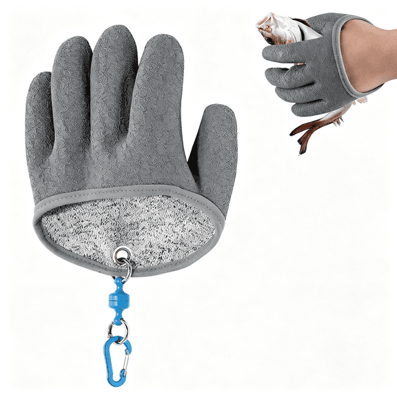 BESTSKY Men Fishing Glove Magnet Release Puncture Resistant Palm | Magnet Release, Puncture Resistant, Anti-Slip Textured Palm, Men,, Handling, Catching, Cleaning, Quick Dry, Adjustable Wrist