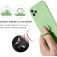 thumbnail image 2 of iPhone 11 Pro Max Case, Phone Case iPhone 11 ProMax 2019, Slim Silicone Soft Rubber Shockproof Protective Bumper 360° Ring Holder Kickstand Drop Protection Cute Girls Women Cover, Grass Green, 2 of 14
