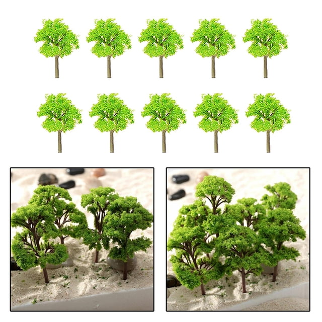 10x DIY Mini Paisaje Árbol Ferrocarril Tren Modelo Árboles Diorama Diseño 4cm perfke tren paisaje árboles
