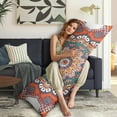 thumbnail image 5 of Mandala Long Body Pillow Cover – Soft & Breathable Meditation Fabric, Hidden Zipper, 20"x54", Psychedelic Trippy Print – Gift for Side Sleepers, Pregnancy, Zen Home Decor, 5 of 7