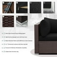 thumbnail image 6 of RADIATA 7 Pcs Patio Furniture Set with Fire Pit Table Wicker Outdoor Set Espresso/Black, 6 of 12