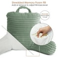 thumbnail image 3 of Nestl Almohada de Lectura para Niños y Adolescentes, Pequeña con Respaldo Brazos, Descanso Cama Memory Foam Triturada, Color Verde Salvia., 3 of 6