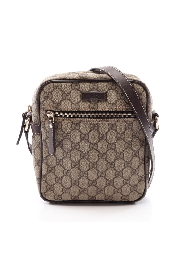 Pre-Owned Gucci GG Supreme Shoulder Bag/Handbag, Coated Canvas and Leather, Women's,...