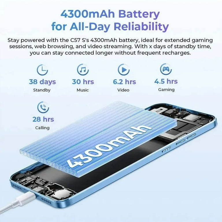 OUKITEL C57 S Smartphone 4G, 64GB + 8GB, 6.52