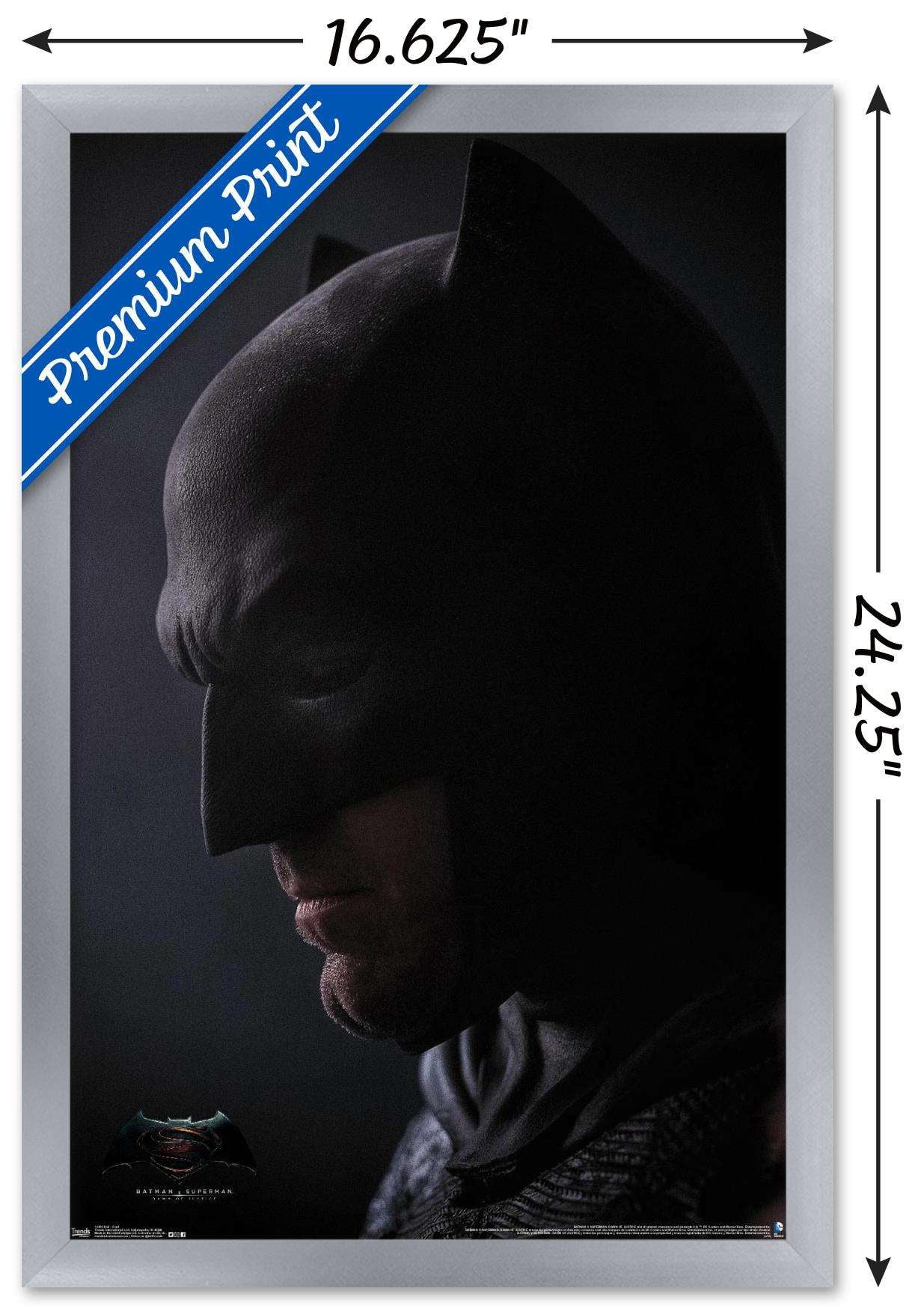DC Comics Movie - Batman v Superman - Cowl Wall Poster, 14.725" x 22.375", Framed