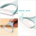 thumbnail image 2 of Fruit Peeler, Ceramic Peeler, Ceramic Blade Peelers for Fruits, Potatoes, Sharp Vegetables, Set of 2-Pink/Blue, 2 of 5