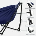thumbnail image 3 of GDY Hammock Chair with Stand, 550 lb Capacity, Easy Set Up, with Carrying Bag, Portable for Travel/Backpacking/Beach/Backyard, Blue., 3 of 18