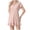 Pink, variant on Women's Casual Nightgown Quarter Zip Collared Pajamas Comfy Short Sleeve Night Sleep and Daily Casual Outfits