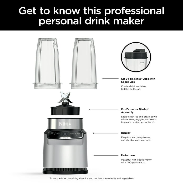 Ninja Professional 1100W ブレンダー Ninja® Professional 1100 Watts Blender & 16 oz Nutri Ninja