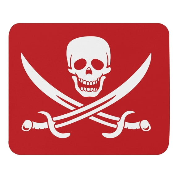 Pirate Flag Mouse pad, no quarter